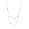 Silver necklace with double chain and small balls, gold-plated, 2284.