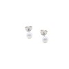 Senza silver earrings with faux pearl 5mm, 2339.