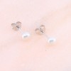 Senza silver earrings with faux pearl 5mm, 2339.