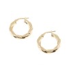 Silver hoops gold-plated twisted 20mm, 2383.