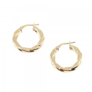 Silver hoops gold-plated twisted 20mm, 2383.