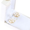 14K daisy design pearl earrings, 2386.