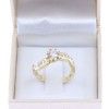 14K yellow gold twisted calf solitaire ring, 2391.