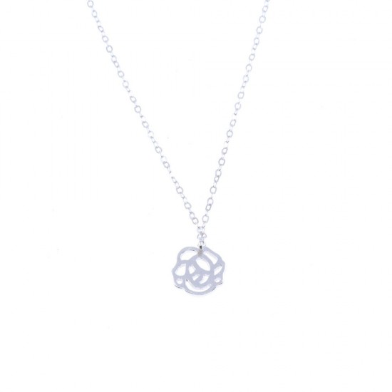 Silver necklace small rose, Senza, 2395.