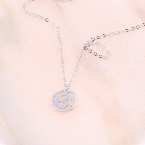 Silver necklace small rose, Senza, 2395.