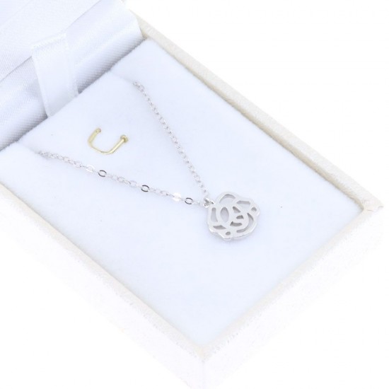 Silver necklace small rose, Senza, 2395.