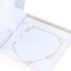 Hand chain thin 14K yellow gold with rhombus pattern, 2432.