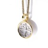 Constantinato 14K yellow gold with silver double sided small, 2489.