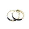 Silver earrings Prince Silvero gold-plated hoop with black enamel, 2ZK-SC116-3B.