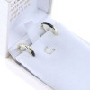 Silver earrings Prince Silvero gold-plated hoop with black enamel, 2ZK-SC116-3B.