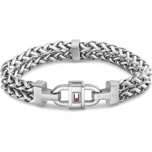 Tommy Hilfiger ατσάλινο βραχιόλι με πλεχτό σχέδιο, 2790364.