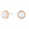 Tommy Hilfiger steel earrings with rose gold and mother of pearl, 2780663.