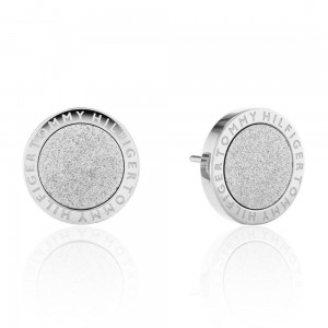 Tommy Hilfiger earrings in steel with a textured surface, 2780703.