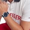 Tommy Hilfiger Logan watch with blue fabric strap, 1792011.