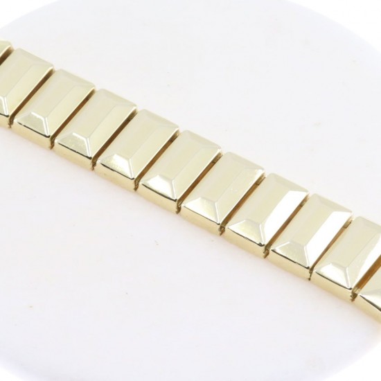 14K yellow gold bracelet in a rectangular design, 2551.