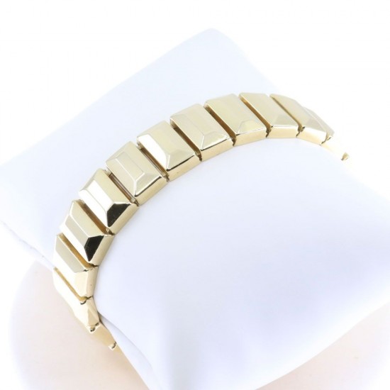 14K yellow gold bracelet in a rectangular design, 2551.