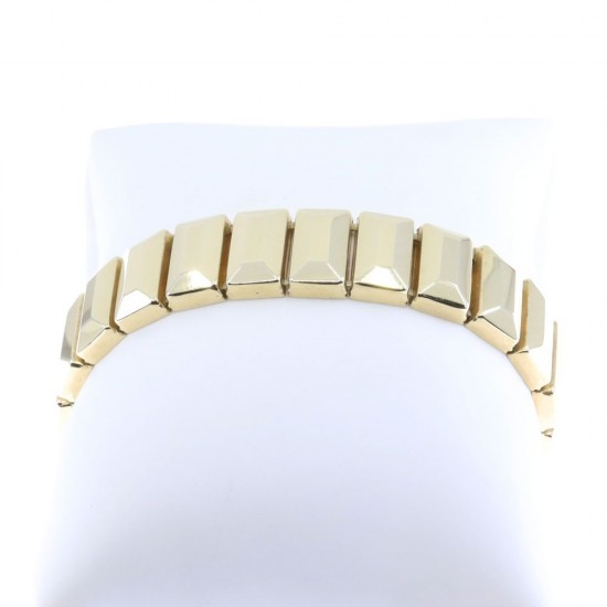 14K yellow gold bracelet in a rectangular design, 2551.