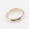 14K white and yellow gold wedding band design ring shiny, 2584.