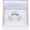 14K white and yellow gold wedding band design ring, 2589.