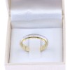 14K white and yellow gold wedding band design ring shiny-matte, 2585.