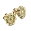 Earrings in 18K yellow gold in an archaic daisy design, 2601.