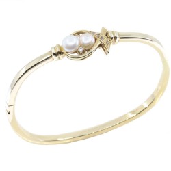 14K yellow gold bracelet with pearls and zircon, 2616.