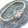 14K yellow gold bracelet with pearls and zircon, 2619.