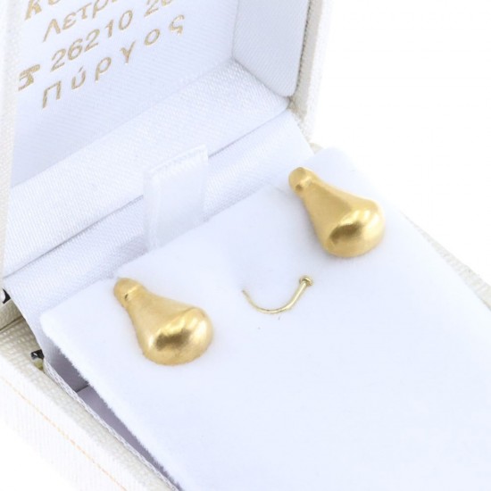 Tear drop earrings in 18K yellow gold, 2622.