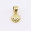 18K yellow gold semicircle pendant,