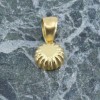 18K yellow gold semicircle pendant,