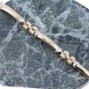 Men's chain-bracelet 14K yellow gold in a matte-glossy pattern, 2886.