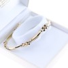 Men's chain-bracelet 14K yellow gold in a matte-glossy pattern, 2886.