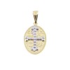 Constantinato in oval shape 14K yellow and white gold double sided, 2890.