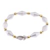 Bracelet 18K white matte gold with yellow details, Mycenaean design, 2897.