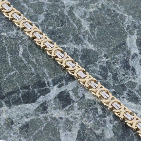 Aloro hand chain 14K yellow gold with white details, 2898.