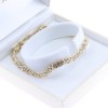 Aloro hand chain 14K yellow gold with white details, 2898.