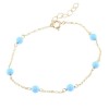 925° silver bracelet gold-plated with turquoise stones, 2904.