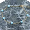 925° silver bracelet gold-plated with turquoise stones, 2904.