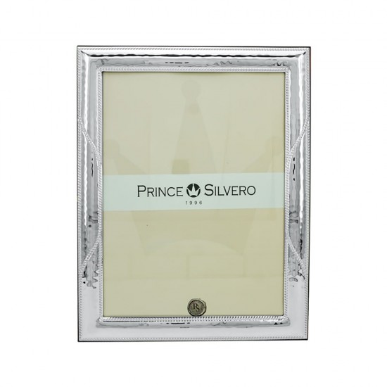 Prince Silvero frame hammered band design with 925° silver, 18x24 cm, MA/S412WA.