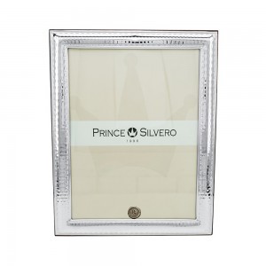 Prince Silvero frame striated in-out design outside with 925° silver, 13x18 cm, MA/S416WB.