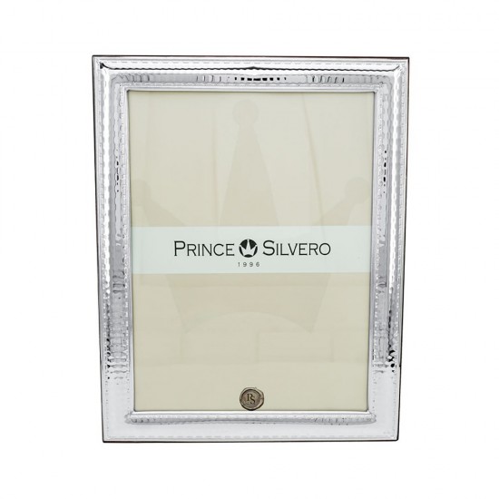 Prince Silvero frame striated in-out design outside with 925° silver, 13x18 cm, MA/S416WB.