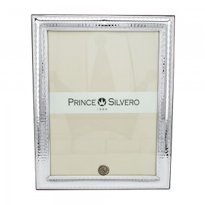 Prince Silvero frame striated in-out design outside with 925° silver, 18x24 cm, MA/S416WA.