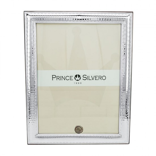 Prince Silvero frame striated in-out design outside with 925° silver, 18x24 cm, MA/S416WA.