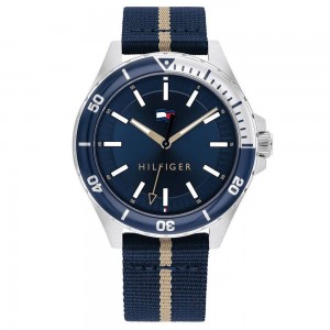 Tommy Hilfiger Logan watch with blue fabric strap, 1792011.