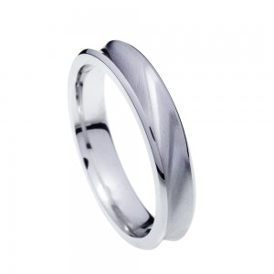 Stergiadis wedding rings 14K white gold polished with 3D effect 4.50 mm (3D16), 2750.