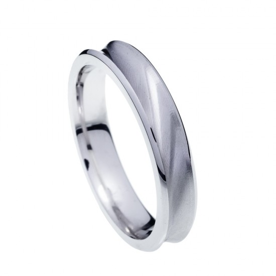 Stergiadis wedding rings 14K white gold polished with 3D effect 4.50 mm (3D16), 2750.