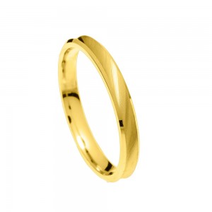 Stergiadis wedding rings 14K yellow gold polished with 3D effect 3.00 mm (O52), 2752.