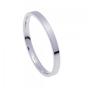 Stergiadis wedding rings 14K white gold polished 2.20 mm (C54), 2733.