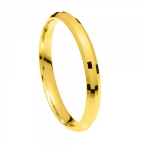 Stergiadis wedding rings 14K yellow gold polished with edges 3.00 mm (C55), 2734.