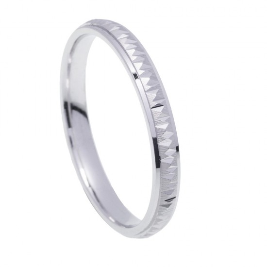 Stergiadis wedding rings 14 K white gold with design 3.00 mm (O58), 2753.